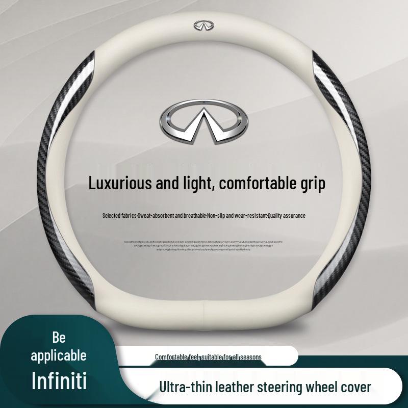 Kryt volantu z pravé kůže pro Infiniti: Pasuje na QX50, QX60, QX80, Q50, Q70L, Q50L, FX3 - Všechna roční období
