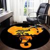 1pc African Safari Office Round Area Rug, Indoor Mat Suitable ForOffice, Under Office Chairs Bedroom Living Room Home Decor, D104