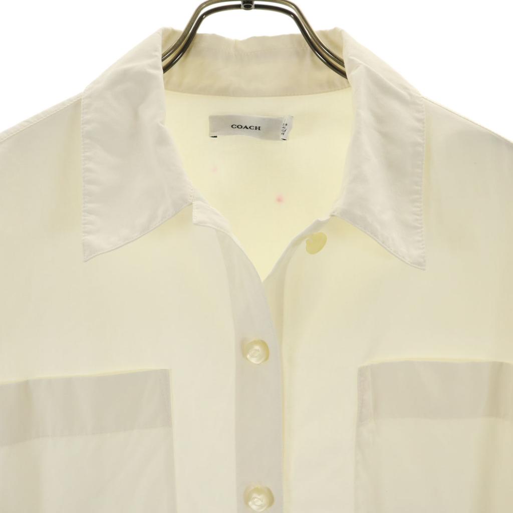 COACH Short sleeve Shirt dress Ivory CA380 Women Used
