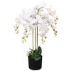 VidaXL Artificial Plant with Pot Orchid 75 Cm White