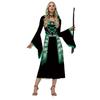 Halloween witch hooded skeleton spider funny pattern digital print skirt flared sleeve dress women