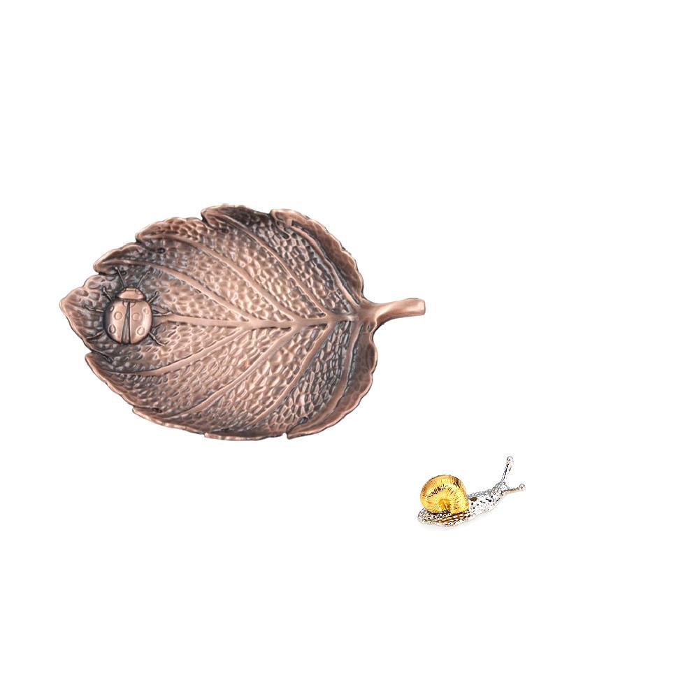 Ladybug Leaf Incense Seat, Incense Plate, Snail Indoor Sandalwood Stove Creative Antique Incense Seat Line Incense Stove