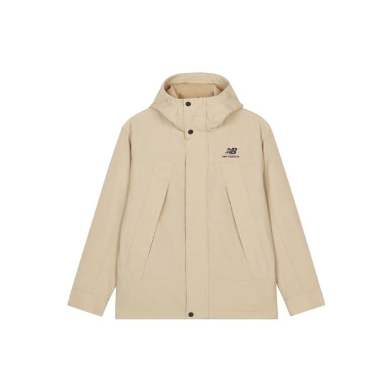 New Balance Logo Print Windproof Jacket Asia Sizing  Beige  Men s AMJ23357-INC XXL