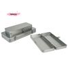 Silvery Gray Durable Metal Rectangular Storage Box with Lid for Bills Cosmetics Office Supplies Ideal for Home And Office Use