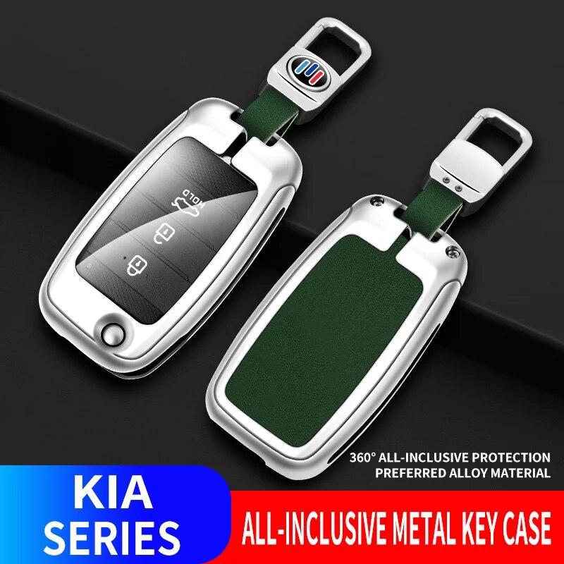 Kožený kryt pouzdra na klíče ze zinkové slitiny pro KIA RIO 3 K2 K3 K4 K5 Sportege Picanto Optima Soul Ceed Sorento Forte Stinger Cerato