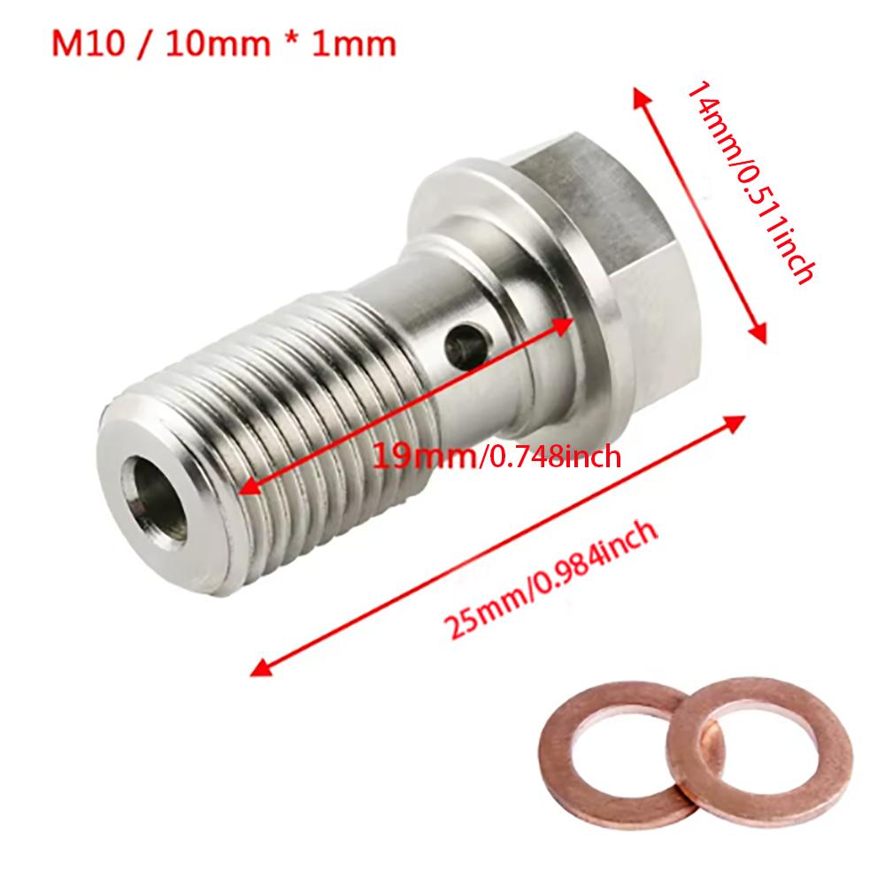 Motoraccessoires Remklauw Banjobout Ontluchtingsnippel M10X1.0MM/1.25MM Roestvrij Staal 304 voor yamaha ktm sherco