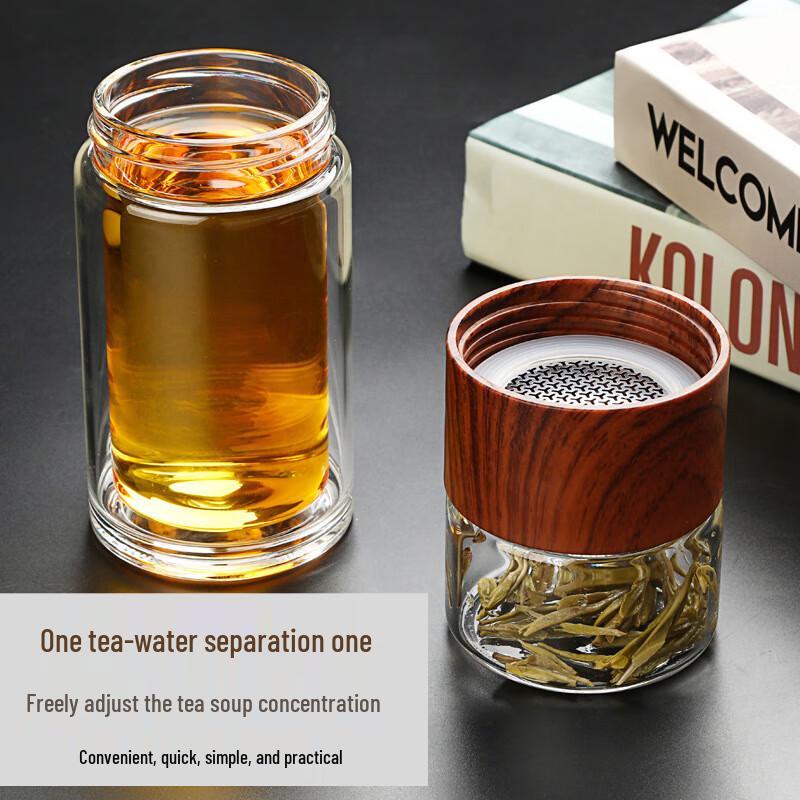 SX Double-Layer Glass Tea Infuser Bottle