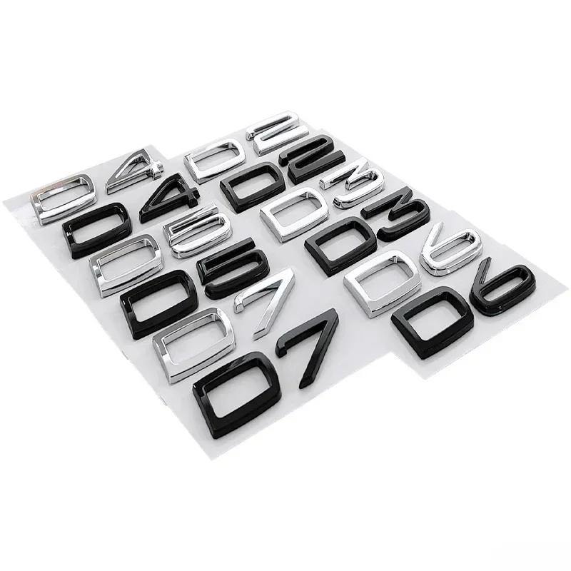3D Auto ABS  Badge Emblem Sticker for Volvo D2 D3 D4 D5 D6 D7 Logo V40 S40 S60 S70 S80 V50 Exterieur Accessoires