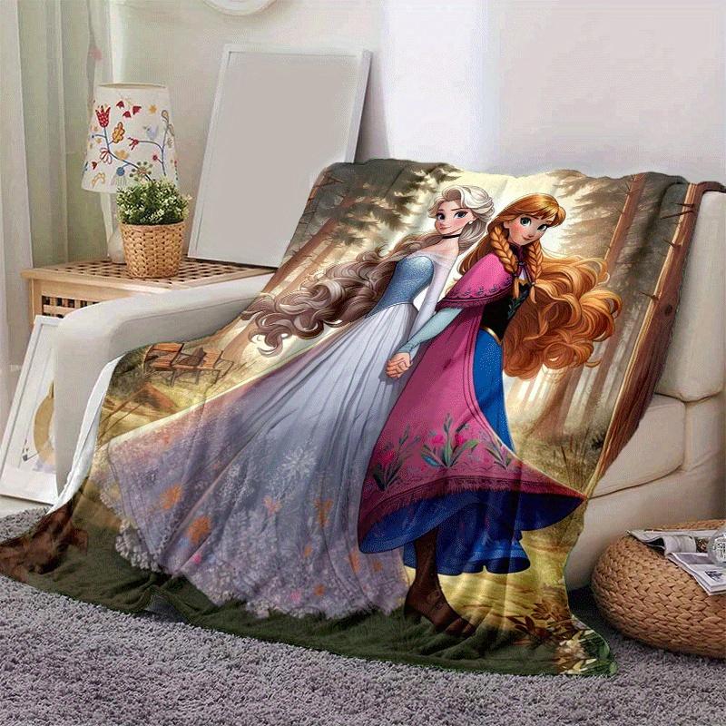 1pc Frozen Printing Blanket - Soft, All-Season Throw for Living Room, Bedroom,Personalized Gift with Adorable Cartoon Design