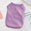 Vesta pro mazlíčky Pohodlná měkká mikina pro psy Módní jednobarevné tričko pro kočky bez rukávů na jaro léto