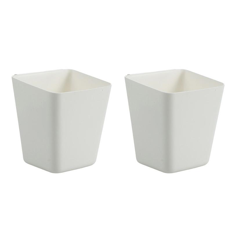 

2 шт. Подвесные ведра-органайзеры для стен, Аксессуары для тележки на колесиках, Подвесные подставки для ручек, Контейнеры для хранения, Подвесные ведра для офиса белый