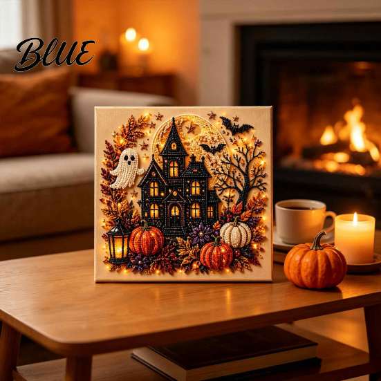 Stress Relief Creative Hobbies Halloween Faux Pearl Art DIY Kit Spooky Cute 3D Diamond Painting Paint Free Bead Set Craft Witch Black Cat