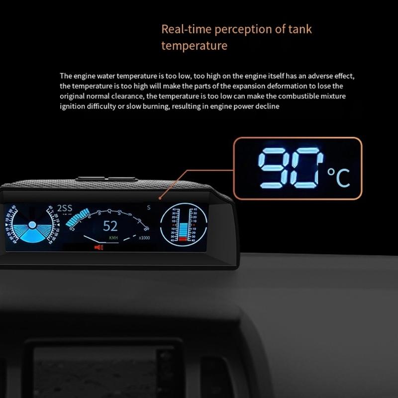 Car OBD Multifunction Gauge HUD Head-Up High Definition Digital Speedometer Universal Vehicle Modiffied Accessories Part