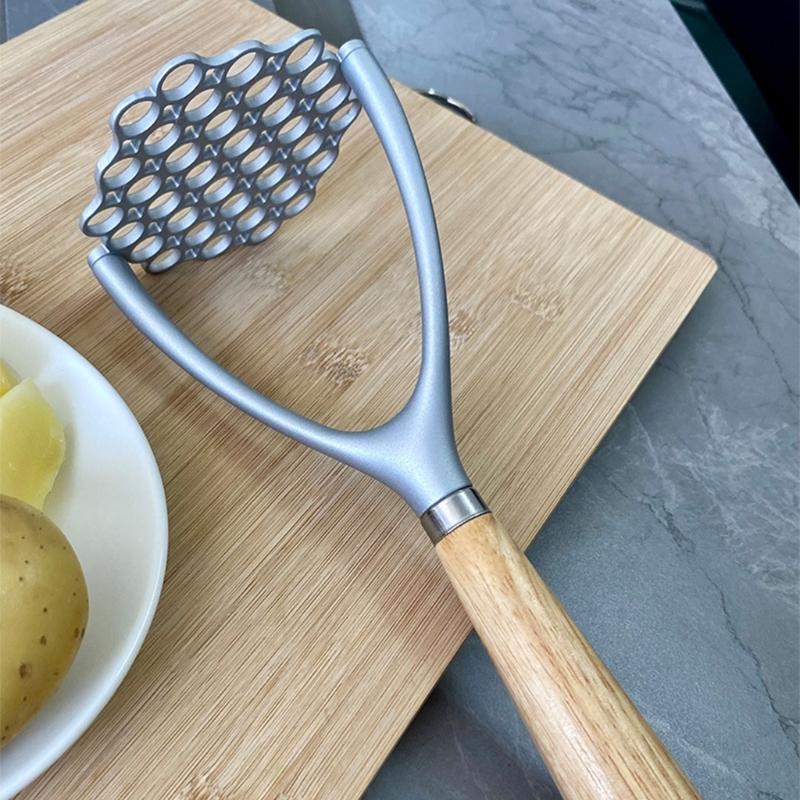 Aluminum Alloy Potato Masher Manual Fruit Vegetable Pressure Mud Machine Bean Masher Kitchen Tool Potatoes Crusher