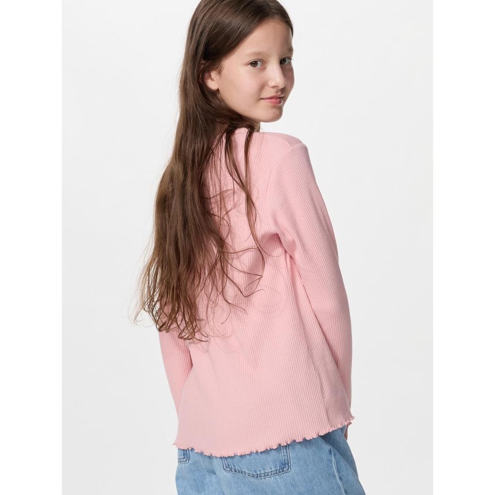 Uniqlo Japan Girls Ribbed Crew Neck T shirT
