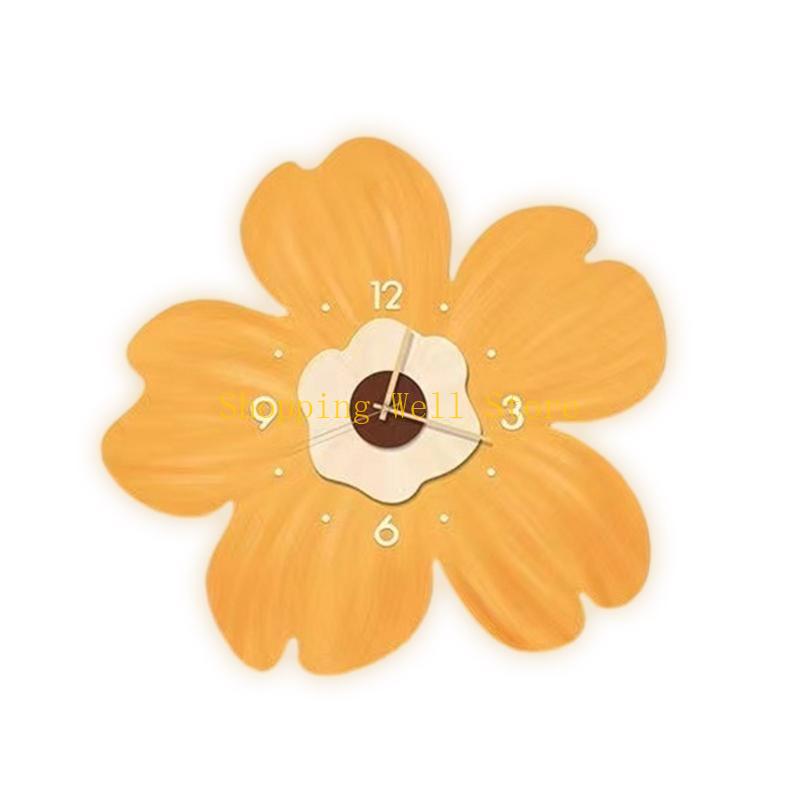 KX4B Artistic NonTicking Wall Clock Modern Decorative Clock With Illuminates Designs For Kitchens And Cafes Setting Decors