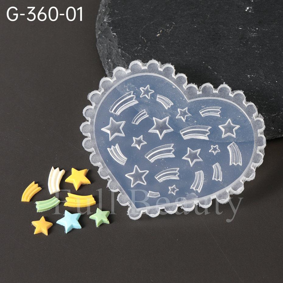 Nail Art Silicone Mold, Mushroom Tulip Peach Blossom Flower Leaf Mango Three-Dimensional Engraving Mold