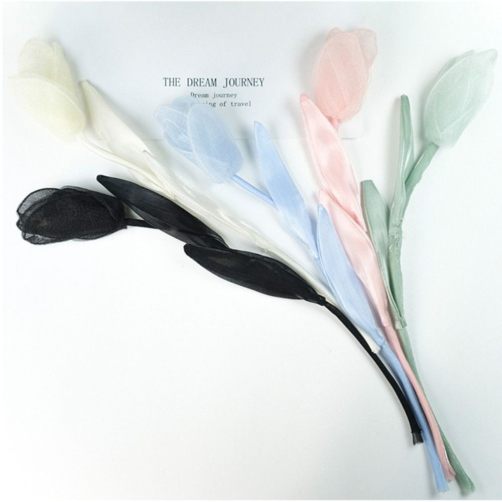 

5 Pcs Solid Color Cloth Fabric Flower Flexible Decoration Applique Dress рожевий