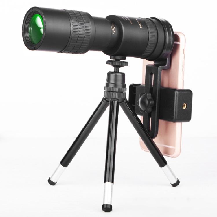 High Clarities 300x40 Monocular Telescope Zooming Focusing Green Film Binocular Optical Hunting Tourism Scope Outdoor