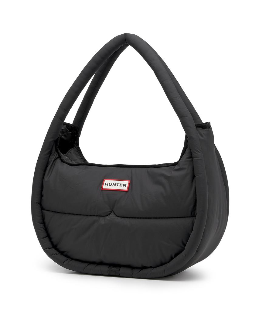 Hunter [Unisex] Framed Puffer Large Hobo - Black