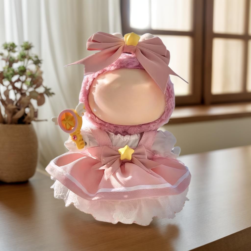 Doll Clothes Compatitable with Labubu 6.7 Inches Cute Doll Dress Up Clothes Doll Accessories for Labubu Plush Doll(NO Doll)
