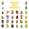 56 Dream Color Magic Cabin Cartoon Graffiti Stickers Hand Account Materials Decorative Luggage Stickers
