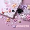 Christmas Velvet Red White Resin Bow New Year'S Nail Art Jewelry Mixed Set Accessories