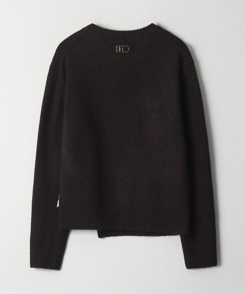 DTHIRTYONE Twisted Line Crewneck Sweater (Brown)