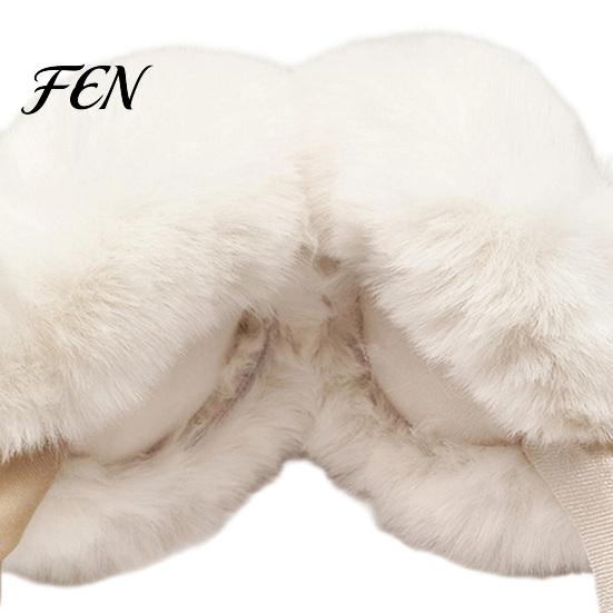 Soft Plush Earmuffs for Adults Women's Winter Ear Muffs, Faux Rabbit Fur Warmers Cold Protection Muffs Daily Use Sports Commuting, Fluffy Weather