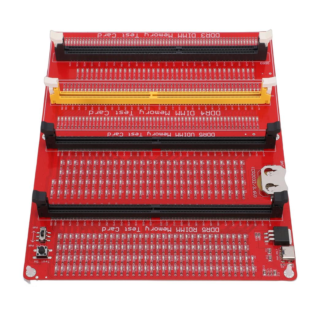 4 in 1 RAM Memory Tester Card Desktop Computer DDR3 DDR4 DDR5 UDMM DDR5 RDIMM Diagnostic Analyzer with Light