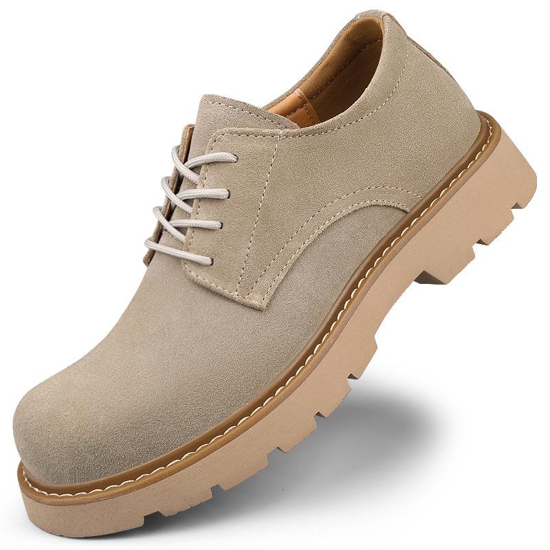Men s Genuine Leather Height-Boosting Non-Slip Hiking and Work Shoes 43