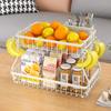 Living Room Desktop Double-layer Snack Fruit Storage Basket Bathroom Storage Basket Household Wrought Iron Multi-layer Removable Vegetable