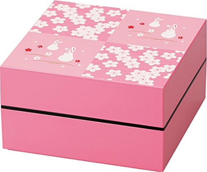 

Masakazu Hors Cherry Blossom Rabbit Design Two-Tiered d oeuvre Box, 18cm,