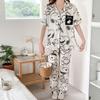 Pajamas Women's Summer Short-sleeved Gentle Wind Simple High-value Casual Women's Short-sleeved Loungewear Set