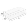 4 Pack Wide XL Drawer Organizer Clear Cabinet Insert Storage Solutions Kitchen Bathroom Pantry Decluttering Easy Visibility