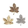 Maple Leaf Jewelry Pin with Intricate Crystal Embellishment Statement Brooch Jewelry Elegant Vintage Accessory for Women