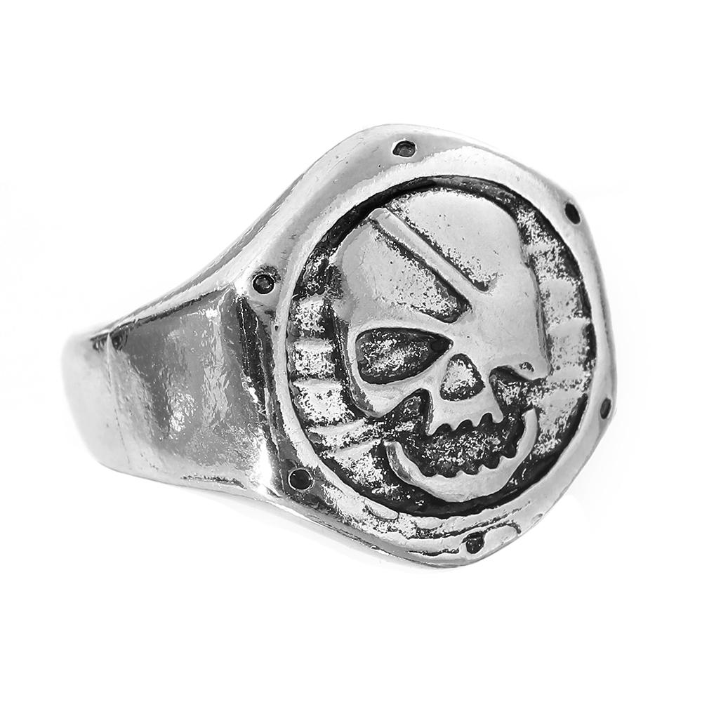 Boutique New Retro Simple New Punk Hip-hop Skull Personality Men's Open Ring Robot Ghost Head Jewelry
