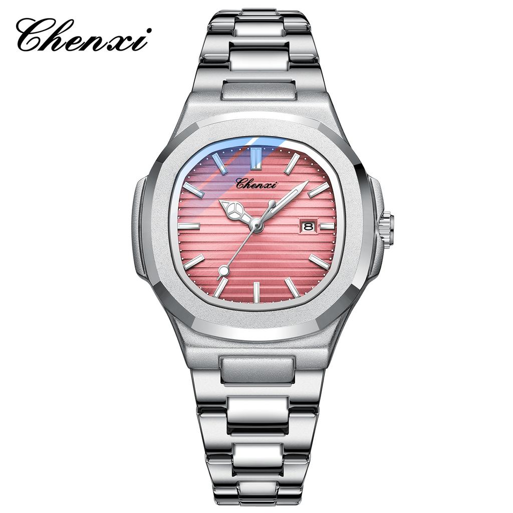 Chenxi Steel Belt Watch Couple Luminous Waterproof Simple Fashion Business Calendar Men'S And Women'S Quartz Watch