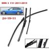 Front & Rear Windshield Wiper Blades Set 24"+19"+11" Push Button Connector for Station Wagon 2011-2019