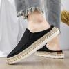 Linen Sewing Men's Casual Shoes Comfy Lightweight Summer Loafers Men Espadrilles Flat Slip-on Driving Shoes Man  Fishermen Shoes