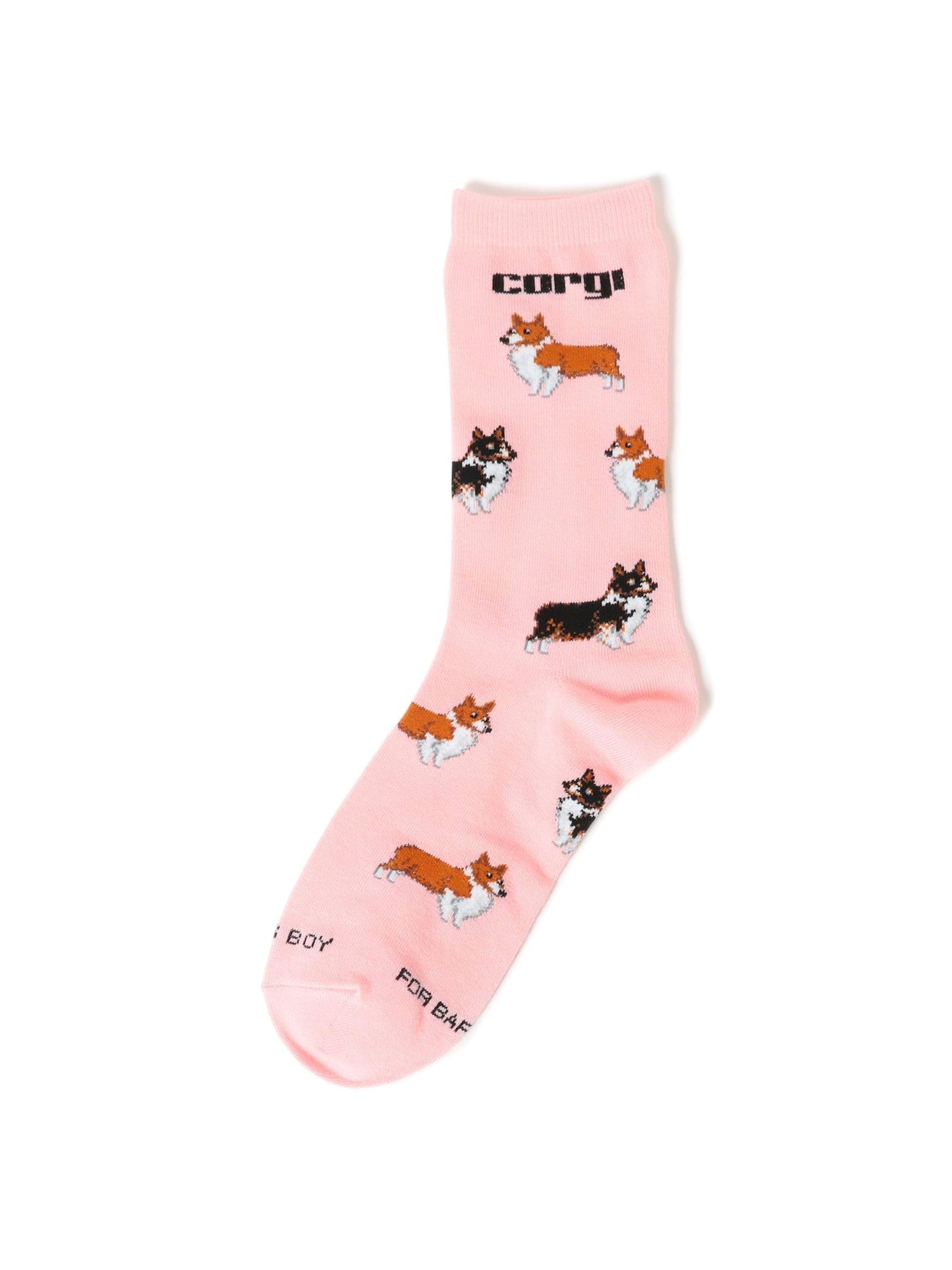 

Носки Beams Boy [Специальный заказ] FOR BARE FEET Жаккардовые носки 2025SS Женские Корги Свободный