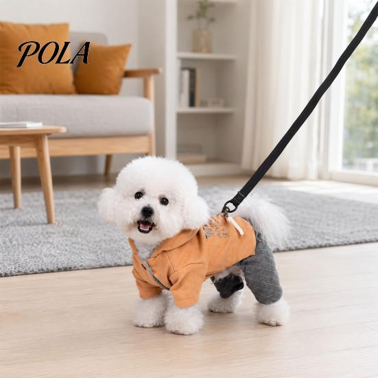Hooded Dog Jumpsuit, Plush Lined Cozy Dog Hoodie, Four-Legged Pet Outfit, Warm Winter Onesie Clothes for Small Medium Dogs