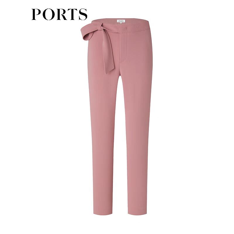 PORTS Women's Ash Rose Pink Slim-Fit Ankle Pants