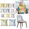 Easter Rabbits Throw Pillow Cover 45x45cm Rabbit Pattern Decorative Throw Pillowcase Plush Rabbit Pillowcase for Sofa Couch