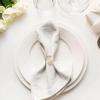 96PCS Valentine's Day Wedding Pearl Napkin Clasp Rose Creative Round Pearl Napkin Ring Sample Room Hotel Paper Towel Ring