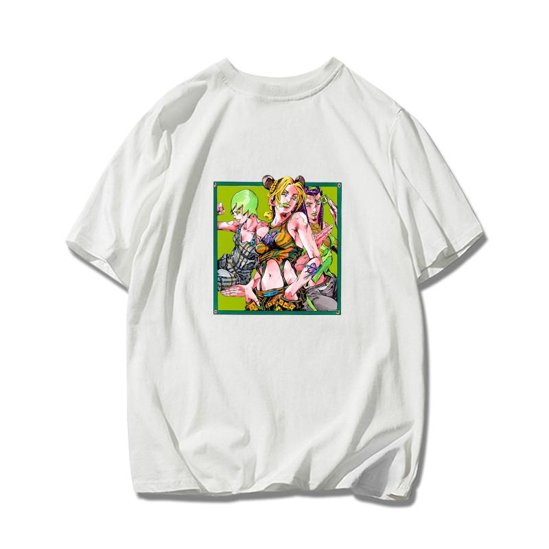 Jojo's Wonderful Adventure Empty Strip Xu Lun Stone Sea Sports Pure Cotton T-shirt Super Hot Men and Women Short-sleeved T-shirt