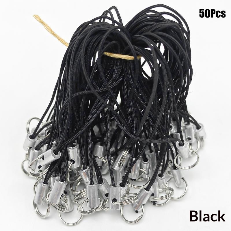 

50Pcs Polyester Cord Lobster Clasp Cell Phone Lanyard Cords For Keychain Crafts Handmade Phone Rope Toys Diy Jewelry Making A26