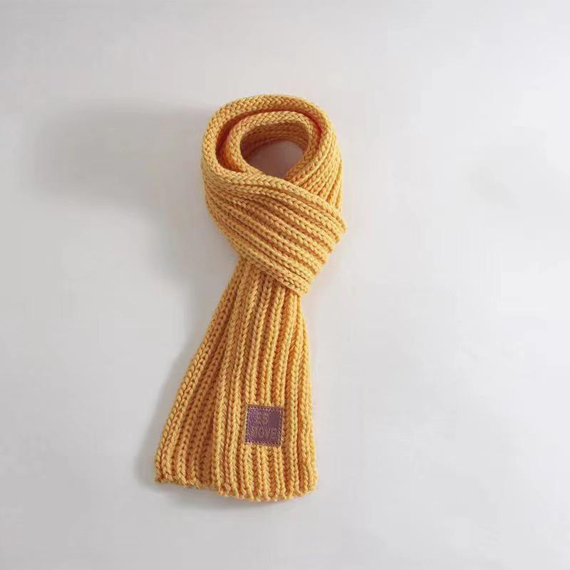 Children's scarf male warm girl thickened small scarf knitted Korean version boy little girl baby scarf autumn and winter
