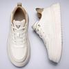 Spring and summer men's shoes new breathable leather surface white shoes platform sports shoes casual board shoes tide
