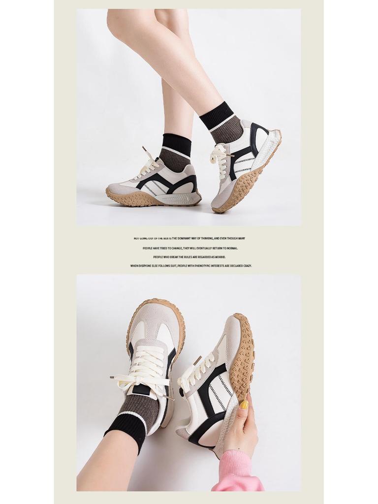 Women's Thick-Soled German Training Shoes - New Autumn Versatile Casual Sneakers for Petite Height Boost (Forrest Gump Inspired) F8867